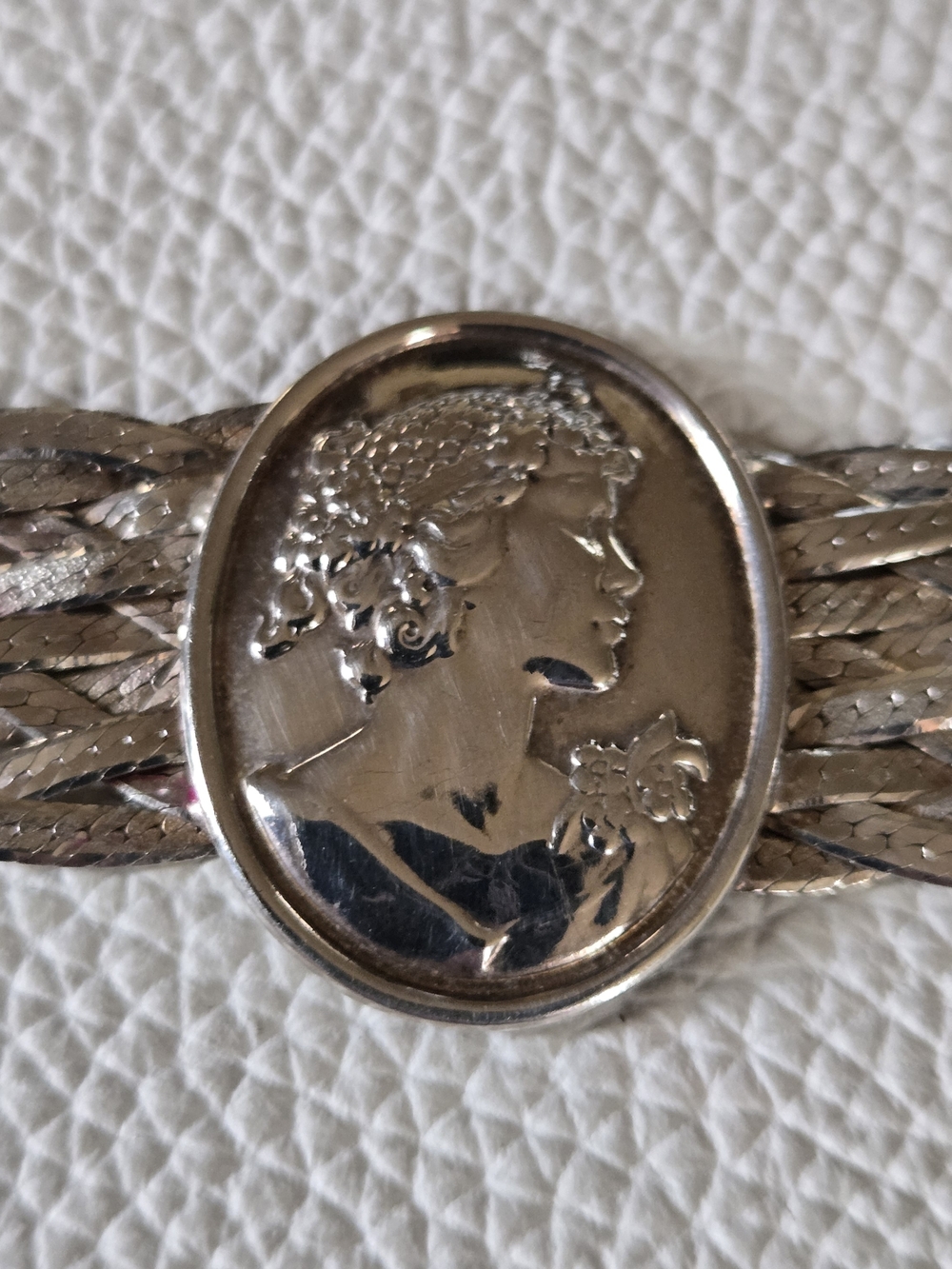 Silver Cameo Braided Multi-Strand Bracelet - Silver - Picture 13 of 14